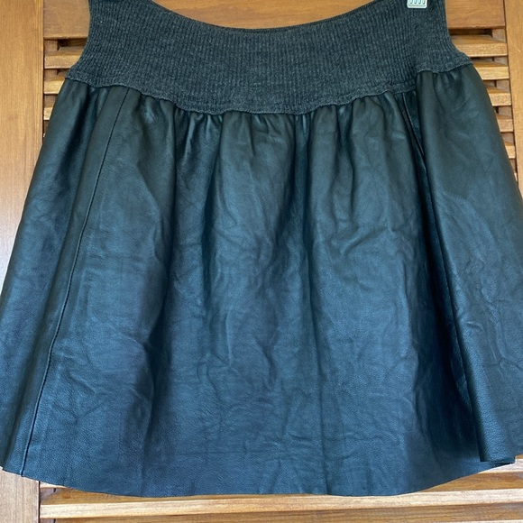 Theory Lamb Leather Mini Skirt - Picture 2 of 6